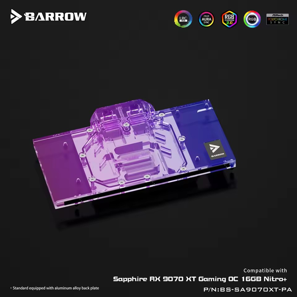 Barrow GPU Water Block For Sap - đánh giá và giá Rx 9070 Xt