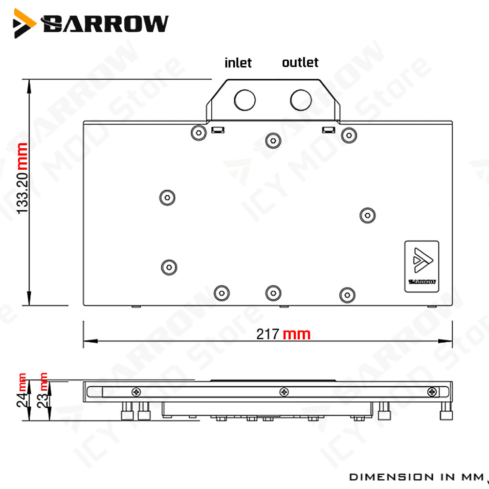 Barrow Graphics Card Water Coo - đánh giá và giá Rx 9070 Xt